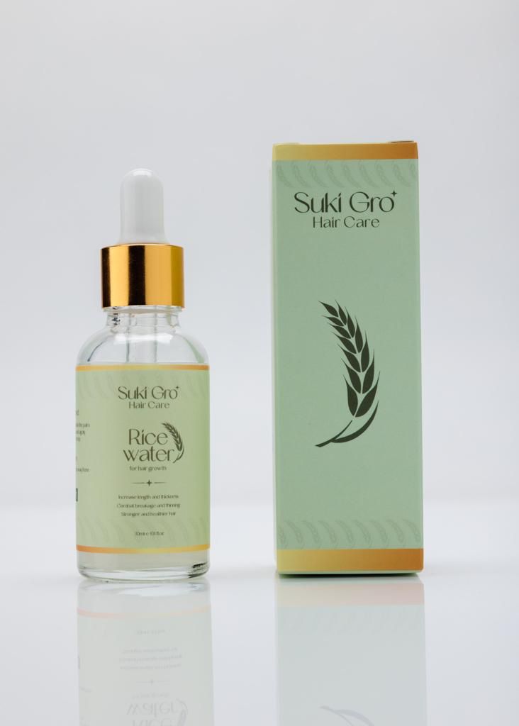 Rice Water For Hair Growth                    Strengthens against split ends. Nourishes and prevents future damage - Sukigro+